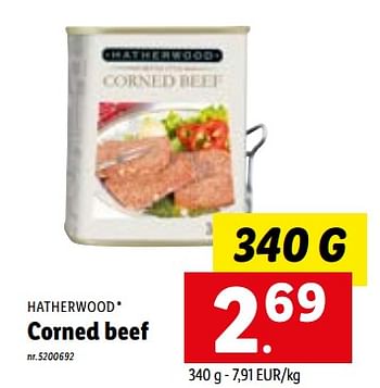 Promoties Corned beef - Hatherwood - Geldig van 01/08/2022 tot 06/08/2022 bij Lidl