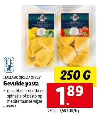 Promoties Gevulde pasta - Italiamo - Geldig van 01/08/2022 tot 06/08/2022 bij Lidl