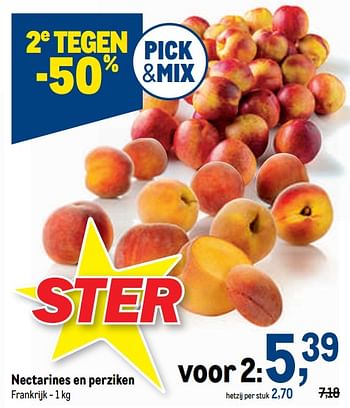 Promoties Nectarines en perziken - Huismerk - Makro - Geldig van 27/07/2022 tot 09/08/2022 bij Makro