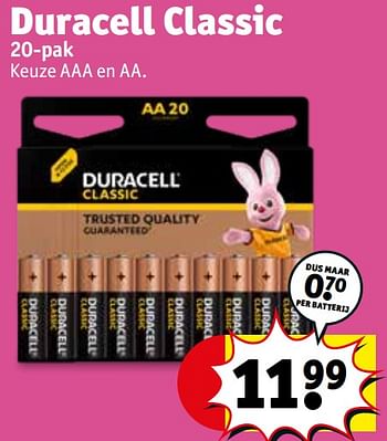 Promoties Duracell classic - Duracell - Geldig van 26/07/2022 tot 07/08/2022 bij Kruidvat