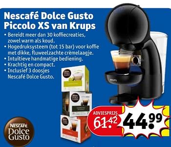 Promoties Nescafé dolce gusto piccolo xs van krups - Krups - Geldig van 26/07/2022 tot 07/08/2022 bij Kruidvat