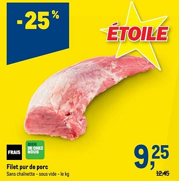 Promotions Filet pur de porc - Produit maison - Makro - Valide de 27/07/2022 à 09/08/2022 chez Makro