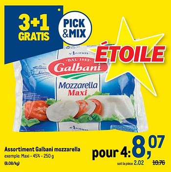 Promotions Galbani mozzarella maxi - Galbani - Valide de 27/07/2022 à 09/08/2022 chez Makro