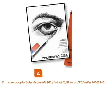 Promotions Aurora papier à dessin granulé 200 g-m² a4 - Aurora - Valide de 26/07/2022 à 27/09/2022 chez Ava