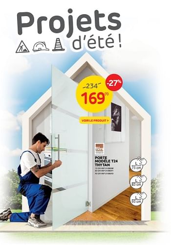 Promotions Porte modèle t24 thytan - Thys - Valide de 27/07/2022 à 08/08/2022 chez Brico