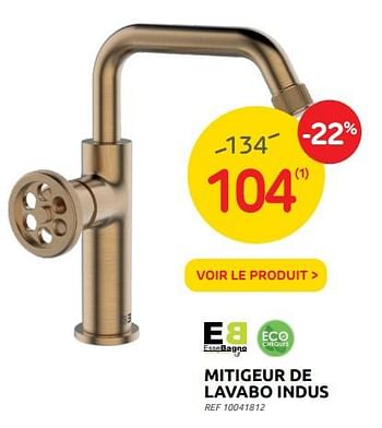 Promotions Mitigeur de lavabo indus - Essebagno - Valide de 27/07/2022 à 08/08/2022 chez Brico