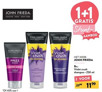 Promoties Violet crush shampoo - John Frieda - Geldig van 27/07/2022 tot 09/08/2022 bij DI