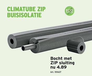 Promoties Climatube zip buisisolatie bocht met zip sluiting - Huismerk - Gamma - Geldig van 27/07/2022 tot 30/08/2022 bij Gamma
