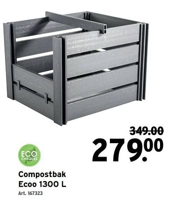 Promoties Compostbak ecoo - Huismerk - Gamma - Geldig van 27/07/2022 tot 30/08/2022 bij Gamma
