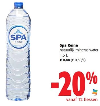 Promoties Spa reine natuurlijk mineraalwater - Spa - Geldig van 27/07/2022 tot 09/08/2022 bij Colruyt