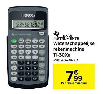 Promoties Wetenschappelijke rekenmachine ti-30xa - Texas Instruments - Geldig van 27/07/2022 tot 05/09/2022 bij Carrefour