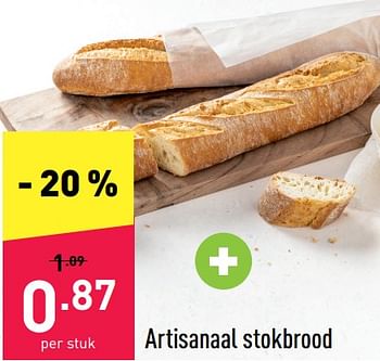 Promoties Artisanaal stokbrood - Huismerk - Aldi - Geldig van 01/08/2022 tot 06/08/2022 bij Aldi