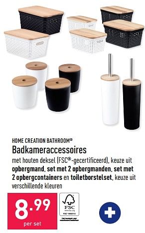 Promoties Badkameraccessoires - Home Creation Bathroom - Geldig van 06/08/2022 tot 12/08/2022 bij Aldi