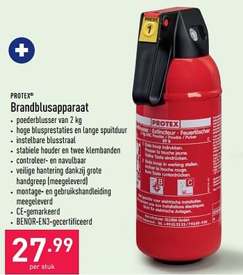 Promoties Brandblusapparaat - Protex - Geldig van 06/08/2022 tot 12/08/2022 bij Aldi