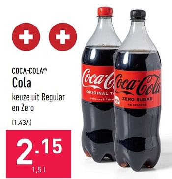 Promoties Cola - Coca Cola - Geldig van 05/08/2022 tot 12/08/2022 bij Aldi