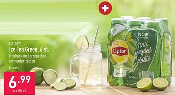 Promoties Ice tea green - Lipton - Geldig van 05/08/2022 tot 12/08/2022 bij Aldi