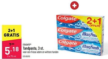 Promoties Tandpasta - Colgate - Geldig van 05/08/2022 tot 12/08/2022 bij Aldi