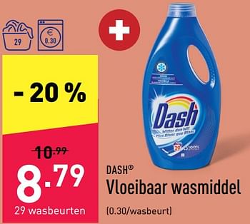 Promoties Vloeibaar wasmiddel - Dash - Geldig van 06/08/2022 tot 12/08/2022 bij Aldi