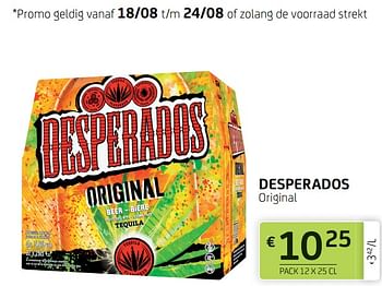 Promoties Desperados original - Desperados - Geldig van 12/08/2022 tot 25/08/2022 bij BelBev