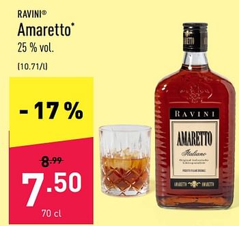 Promoties Amaretto - RAVINI - Geldig van 01/08/2022 tot 12/08/2022 bij Aldi