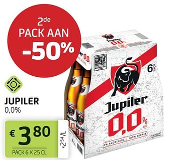 Promoties Jupiler 0,0% - Jupiler - Geldig van 12/08/2022 tot 25/08/2022 bij BelBev
