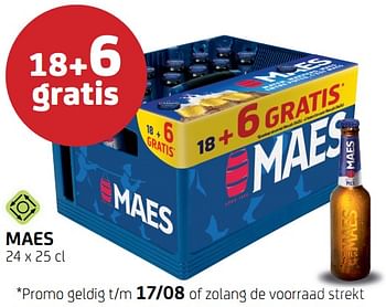 Promoties Maes 18+6 gratis - Maes - Geldig van 12/08/2022 tot 25/08/2022 bij BelBev