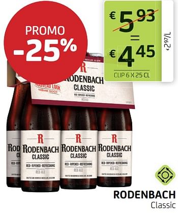 Promoties Rodenbach classic - Rodenbach - Geldig van 12/08/2022 tot 25/08/2022 bij BelBev