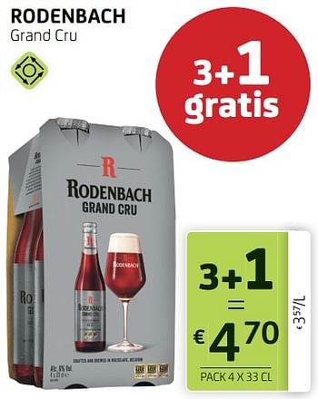 Promotions Rodenbach grand cru - Rodenbach - Valide de 12/08/2022 à 25/08/2022 chez BelBev