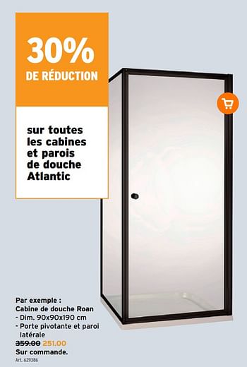 Promotions Cabine de douche roan - Atlantic - Valide de 27/07/2022 à 09/08/2022 chez Gamma