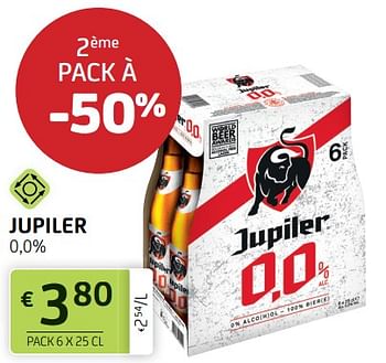 Promotions Jupiler 0,0% - Jupiler - Valide de 12/08/2022 à 25/08/2022 chez BelBev