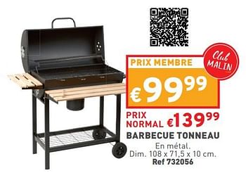 Promotions Barbecue tonneau - Produit maison - Trafic  - Valide de 03/08/2022 à 08/08/2022 chez Trafic
