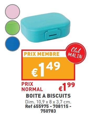 Promotions Boite a biscuits - Produit maison - Trafic  - Valide de 03/08/2022 à 08/08/2022 chez Trafic