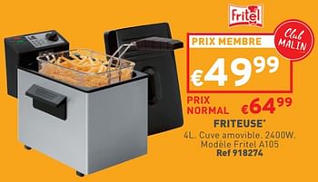 Promotions Friteuse fritel a105 - Fritel - Valide de 03/08/2022 à 08/08/2022 chez Trafic