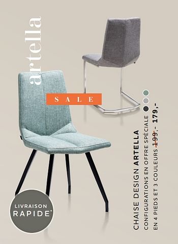 Promotions Chaise design artella - Produit Maison - Xooon - Valide de 28/07/2022 à 31/08/2022 chez Xooon