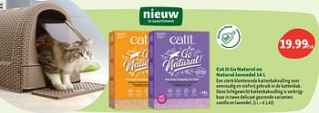 Promoties Cat it go natural en natural lavendel - Catit - Geldig van 03/08/2022 tot 10/08/2022 bij Maxi Zoo