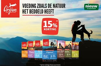 Promoties Orijen 15% korting - Orijen - Geldig van 03/08/2022 tot 10/08/2022 bij Maxi Zoo
