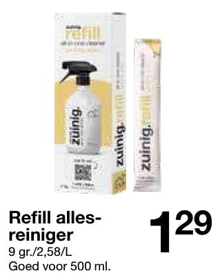 Promoties Refill allesreiniger - Huismerk - Zeeman  - Geldig van 30/07/2022 tot 05/08/2022 bij Zeeman