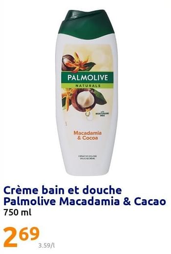 Promotions Crème bain et douche palmolive macadamia + cacao - Palmolive - Valide de 27/07/2022 à 02/08/2022 chez Action