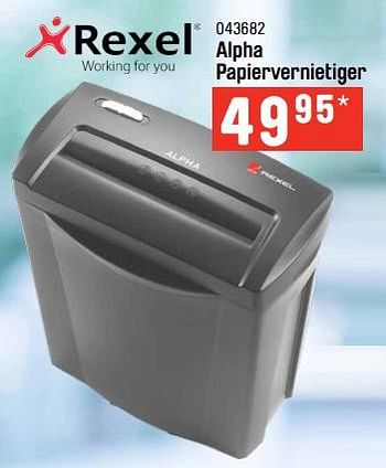 Promoties Rexel alpha papiervernietiger - Rexel - Geldig van 01/08/2022 tot 24/09/2022 bij Happyland