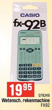 Wetensch. rekenmachine fx92-Casio