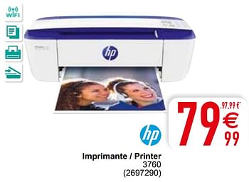 Promotions Hp imprimante - printer 3760 - HP - Valide de 02/08/2022 à 13/08/2022 chez Cora
