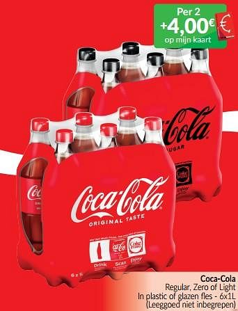 Promoties Coca-cola regular zero of light - Coca Cola - Geldig van 01/08/2022 tot 31/08/2022 bij Intermarche