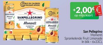 Promoties San pellegrino momenti sprankelende fruit limonade - San Pellegrino - Geldig van 01/08/2022 tot 31/08/2022 bij Intermarche