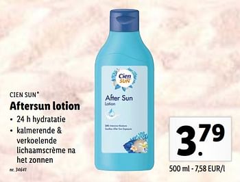 Promoties Aftersun lotion - Cien sun - Geldig van 08/08/2022 tot 13/08/2022 bij Lidl
