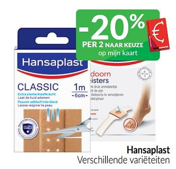 Promoties Hansaplast - Hansaplast - Geldig van 01/08/2022 tot 31/08/2022 bij Intermarche