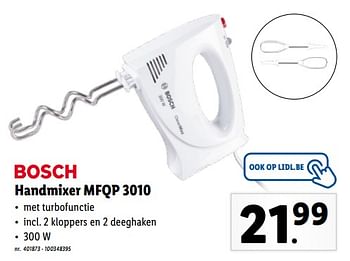 Promoties Bosch handmixer mfqp 3010 - Bosch - Geldig van 08/08/2022 tot 13/08/2022 bij Lidl