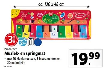 Promoties Muziek- en springmat - Playtive Junior - Geldig van 08/08/2022 tot 13/08/2022 bij Lidl