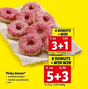 Promoties Pinky donuts - Huismerk - Lidl - Geldig van 08/08/2022 tot 13/08/2022 bij Lidl