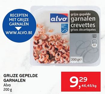 Promotions Grijze gepelde garnalen alvo - Produit maison - Alvo - Valide de 10/08/2022 à 23/08/2022 chez Alvo