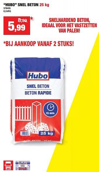 Promoties Hubo snel beton - Huismerk - Hubo  - Geldig van 03/08/2022 tot 07/08/2022 bij Hubo